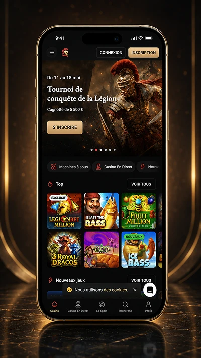 Capture mobile LegionBet